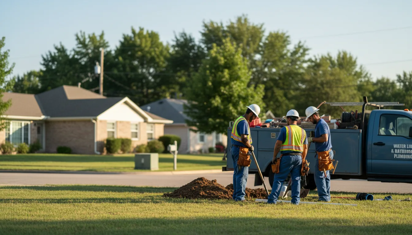 Residential water line and bathroom plumbing service in Angelica, NY